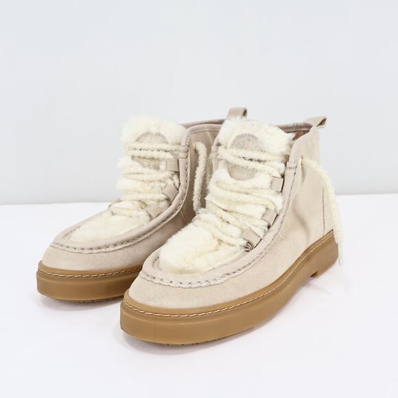 NWOB Cole Haan All-Day Summit Chukka Angora Fur Lace-Up Ankle Bootie Size 6 - Picture 2 of 12